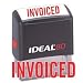 INVOICED Red Office Stock Self-Inking Rubber Stamp