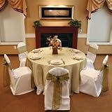 Ivory Wedding Banquet Chair Cover- Round Top Type(set of 10)