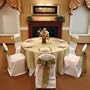 Ivory Wedding Round Top Banquet Chair Covers-(set of 100)