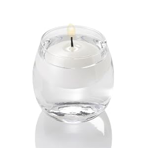 Set of 72 Floating Candles 2 and 72 Petite Hurricane Holders, White