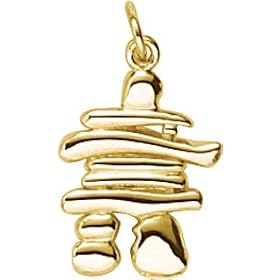Inukshuk Charm, 14K Yellow Gold by
