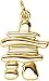 Inukshuk Charm, Gold Plated Silver