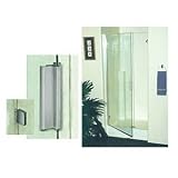 CRL Brushed Nickel Frameless KD 1/4 Hinge Shower Door Kit 64 High