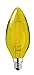 Luxrite LR21266 YELLOW LED Filament Candelabra Light Bulb, 4-Watt Equivalent to 40w incandescent, Bright Yellow Color, 350 Lumens, 15,000 Hr Life, E12 Candelabra Base