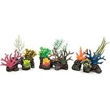PETCO Coral Reef with Silk Plants Aquarium Ornaments