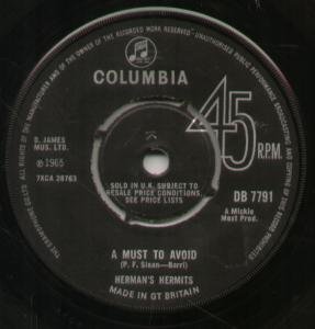 Original album cover of (She s) A MUST TO AVOID by HERMAN'S HERMITS