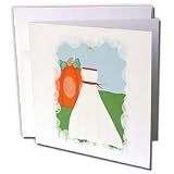 CherylsArt Princess - Princess Wedding Dress and Pumpkin Carriage - Greeting Cards-12 Greeting Cards with envelopes