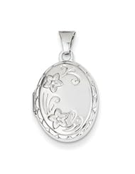 Genuine IceCarats Designer Jewelry Gift 14K White Gold Locket