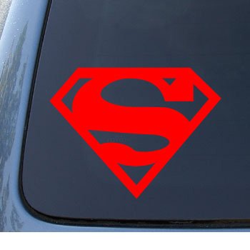  SUPERMAN - DC Comics - Car, Truck, Notebook, Vinyl Decal Sticker #1129 | Vinyl Color: Red
