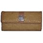 Liz Claiborne Checkbook Wallet Yellow Logo Print Heritage Mosaic Flats Boxed