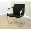 Baxton Studio Brno-style Leather Chair, Black