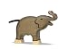 Holztiger Elephant, small, trumpeting - 3111