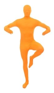 Green Man Factory Orange Full Body Suit Costume Adult Small Orange