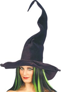 Childrens Toyshop  Toys : Velvet tall and twisty witch hat