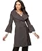 AGB Double-Breasted Shawl Collar Trench Coat