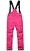 Little Kids Girls Boys Outdoor Mountain Windproof Waterproof One Piece Ski Bib Overalls Snowboard Pants XXL Rose