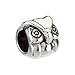 Cleversilver's Kera Sterling Silver Owl Bead title=