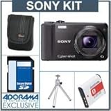 Sony Cybershot DSCHX7V/B Digital Camera kit - Black - with 8GB SD Memory Ca ....