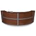 Double Marque Reception Station Laminate Walnut - OFM 55292-WALNUT
