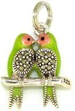 Love Birds on a Branch Enameled Charm by Judith Jack