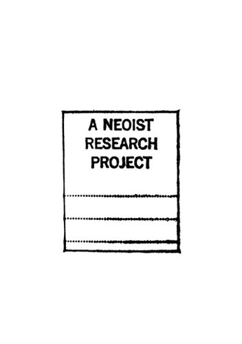 A Neoist Research Project