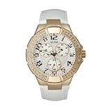 GUESS White Leather Strap Watch Hyperactive