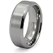 8mm Satin Finished Beveled Edge Titanium Ring (Sizes 8-12)