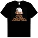 George A Romero's Dawn of the Dead Classic Horror Thriller Movie Vintage Logo Adult Black T-shirt