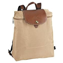 Longchamp Les Pliages Zippered Backpack, Beige
