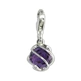 charms SilberDream Charms Anhänger 925 Sterling Silber Charm Zirkoniakugel amethyst lila für Charms Armband  Kette oder  Ohrringe FC200V