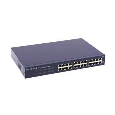 Netgear ProSafe 24 Port 10/100 Rackmount Switch Wired Provides Expanded Connectivity