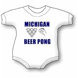 Michigan Beer Pong 4 Baby Ultrasoft Onesie