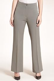 Flat Front 1 Button Bootleg Trousers [T57-2267B-S]