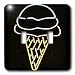 Ice Cream - Neon-like Ice Cream Cone - Light Switch Covers - double toggle switch
