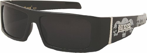 Locs Mens Hardcore Gafas De Sol Fashion Wrap Around Sunglasses with Bandana Print Inside - Free Microfiber Bag - Several Colors Available!