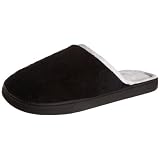 ISOTONER Women's Microterry Chukka Clog Slippers , Black, 7 1/2-8