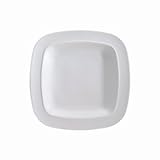 Denby White Squares Dessert/Salad Plate ,Set of 4