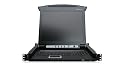 IOGear 1-Port Integrated KVM Console with 17 Inch TFT LCD Active Matrix Monitor, Keyboard and Touchpad GCL1800 (Black)