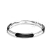 Genuine Sterling Silver And Black Jade Bangle Bracelet