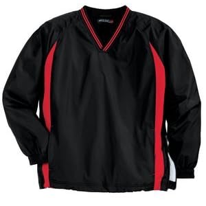 Sport-Tek - Tipped V-Neck Raglan Wind Shirt. JST62