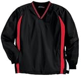Sport-Tek - Tipped V-Neck Raglan Wind Shirt. JST62