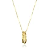 Dogeared Jewels & Gifts Triple Karma  Gold Dipp