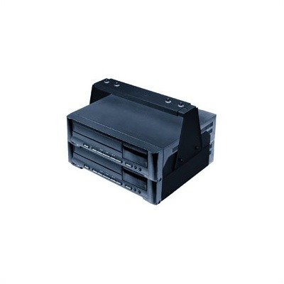9 - 14 Wide Cavity Adjustable Double VCR And Cable Box Mount Color: Black Wrinkle