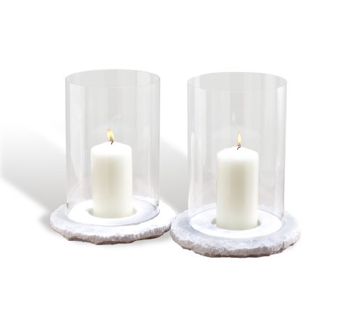 Calcite Natural Stone Candle - Pair
