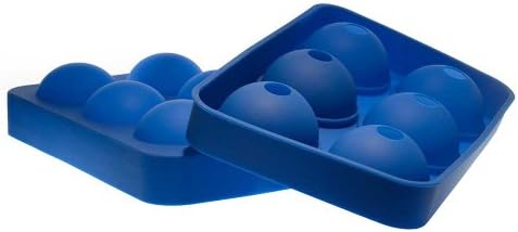 Ice Ball Mold - 6 Large Balls - Silicone Ice Tray 2.5 inch Ball Maker - Makes Perfect Ice Balls - 100% Food Grade Silicone, BPA free, Soft Non Stick Finish. 10 Year Product Lifetime & 100% Satisfaction Guaranteed!