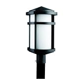 Kichler Lantana 1 Light Fluorescent Outdoor Post Mount Lantern Textured Granite