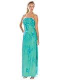 Formal Evening Gown. Strapless Silk Dress for Prom, Party, Wedding by Sean Collection (8771)