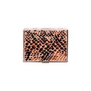 Outer Rebel Fashion Flasks and Smoking Accessories- Beige Snakeskin Stainless Steel Cigarette ID...