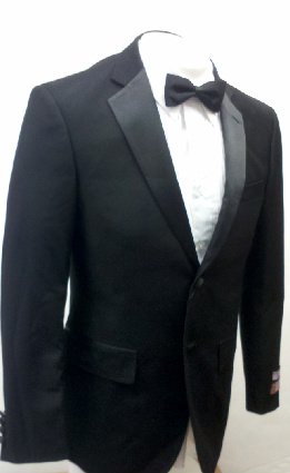 New Men's 5 Piece (Shirt, Bowtie & Cummerbund) Super 140's Slim Fit Tuxedo Suit