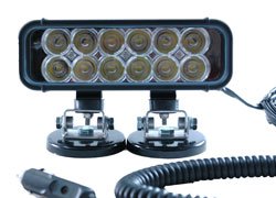 LED Emitter Light - Magnetic Mount - 12 LEDs - 36 Watts - 9-42 VDC - 550'L X 70'W Beam (-Black-Spot
LED Emitter Light - Magnetic Mount - 12 LEDs - 36 Watts - 9-42 VDC - 550'L X 70'W Beam (-Black-Spot